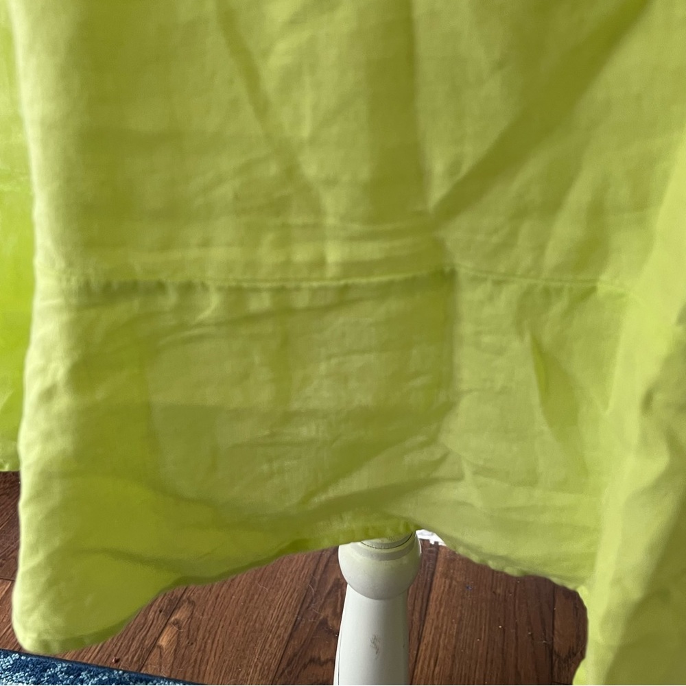 S’EDGE sundress lime green 100% French linen size xl NWT - Picture 7 of 11